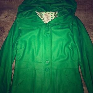 Tulle Green Pea Coat